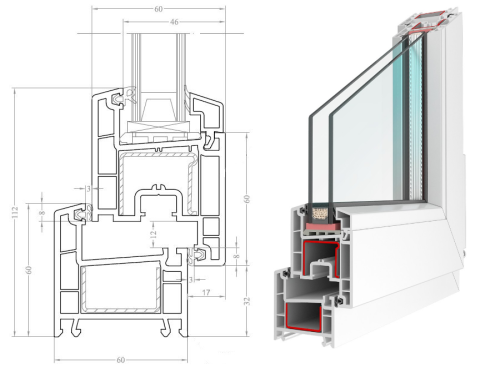 Окно ПВХ BRUSBOX ACLASS