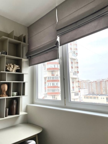 Римская штора на проем (однотон)