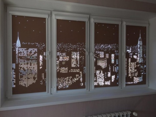 Рулонные шторы  с перфорацией